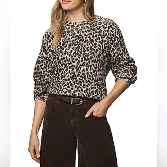New Minnie Rose Plus Size 3x Leopard-Print Cashmere-Blend Sweater - Picture 10 of 14